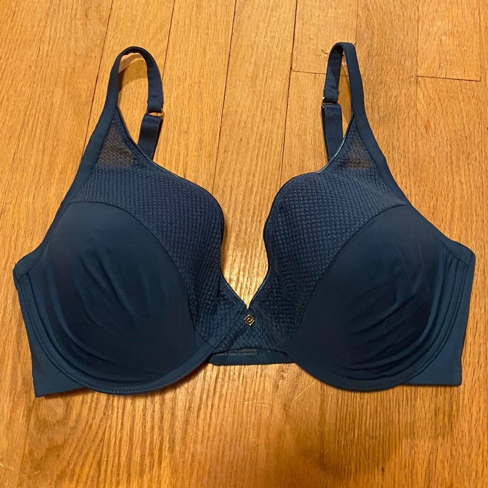 ThirdLove Geo Lace Plunge Bra Blue 34F